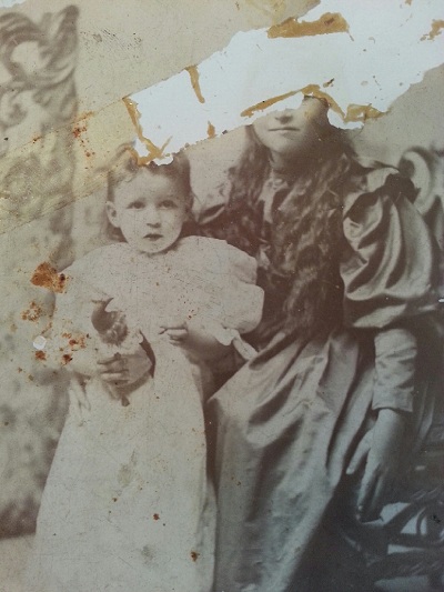 The only photo of my grandmother with her older sister.