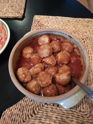 Spicy turkey meatballs.