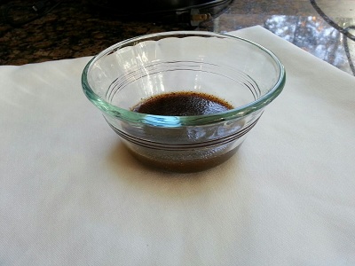 This much vinaigrette =
