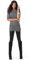 Cute leggings with tunic top and boots.