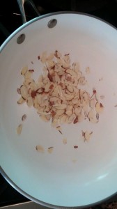 Toasting Sliced Almonds.