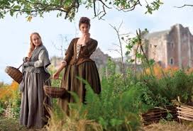 Claire in the herb garden at Leoch.