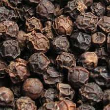 Black peppercorns.